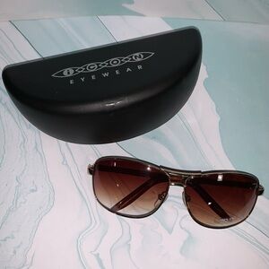Brand New Icon Eyewear Brown Metal Aviator Sunglasses, 100% UV Protection.